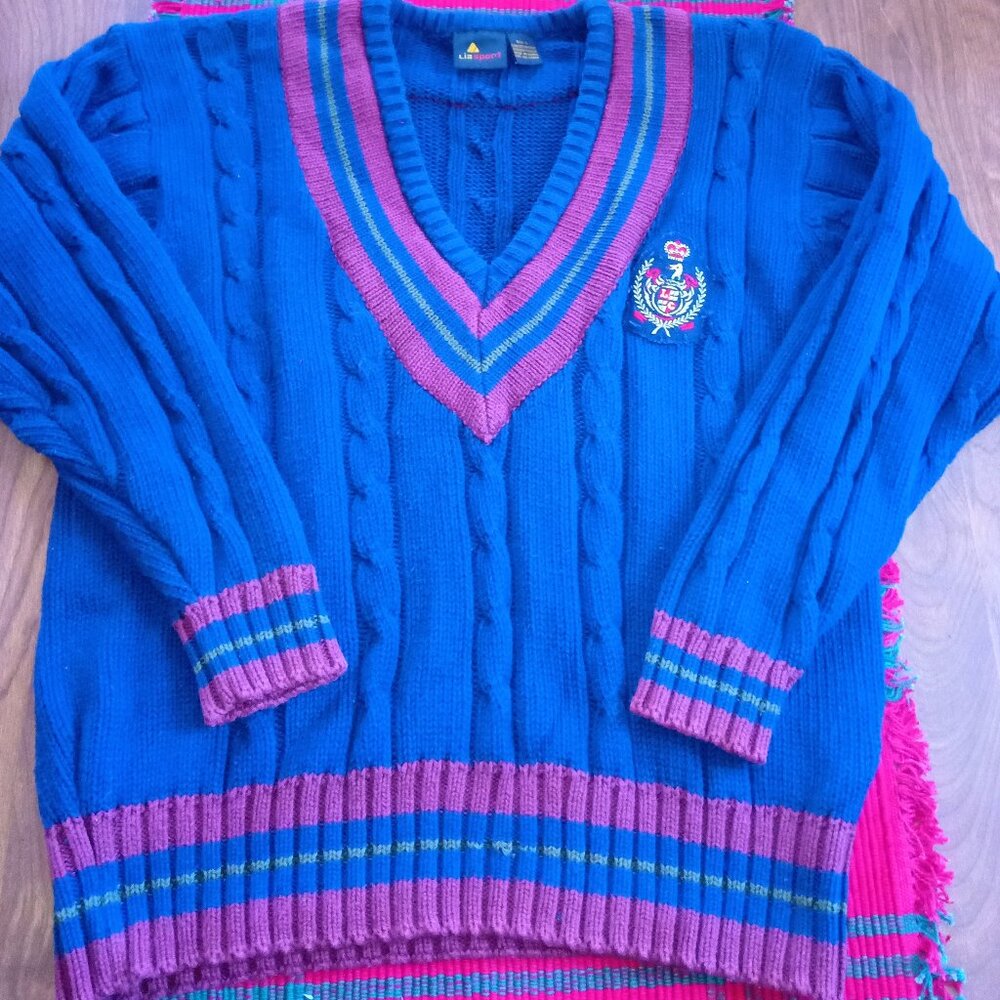 1990 Vintage Liz Claiborne Sport Monogram Sweater
